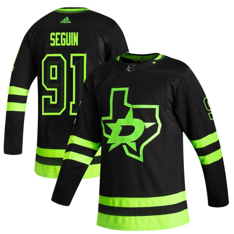 2021 Adidias Dallas Stars #91 Tyler Seguin Black Men Reverse Retro Alternate NHL Jersey->dallas stars->NHL Jersey